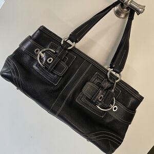 Coach Hampton Black Leather Purse Excellent condition